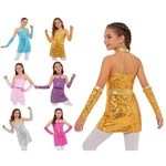 Us Kids Girls Dress Stage Dancewear Ballroom Tango Costume Sequins. Fixed Price $8.92.