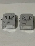 Lot Of 2 Gemmy Rip Tombstone Gravestone Halloween Strobe Lights R.i.p. - Tested!. Fixed Price $19.99.