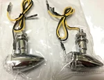Dlll 2 Pc Univ Motorcycle Bullet Led Turn Signal Clear Light Bulb Blinker Chrome. Fixed Price $16.00.