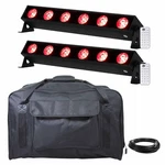 Adj UBL6H 22.50" Linear Wash Lights (2-PACK) + Cable Carry Case. Fixed Price $531.40.