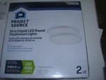 Project Source 2 Pack 14 White Finish Edgelit Led Flushmount Lights. Fixed Price $34.95.