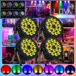 4PCS U King 270W Rgbw 18 Led Wash Can Dmx Stage Light Disco Show Party Gig. Fixed Price $208.99.
