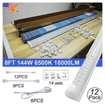 12 Pack 8FT T8 Linkable Led Tube Light Bulbs 144W 18000LM 6500K Workshop Ceiling. Fixed Price $219.79.