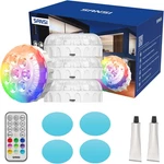 Sansi Led Submersible Lights Pro 4 Packs With Remote, 20 Rgb Color Changing Pool. Fixed Price $85.99.