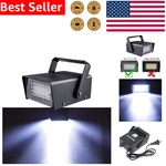 Powerful 32 Led Strobe Light White Flashing Party Dj Halloween Room Decor Corded. Fixed Price $26.23.