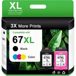 High Yield 67XL Ink Cartridge For Hp Deskjet 1255 2700 2720E 2800 2755 4130E Lot. Fixed Price $32.35.