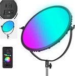 18" Rgb Led Round Panel Video Light With App Control 65W 6000LUX/0.5M. Fixed Price $239.00.