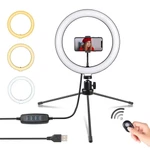Kshioe 10" Led Ring W/tripod Stand, Dimmable Light, Phone Holder (nib). Fixed Price $8.50.