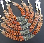 100% African Sunstone Multi Gemstone Pear Shape Beads 9-11MM 9"STRAND GV-4271. Fixed Price $40.59.