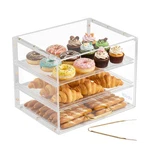 Vevor Bakery Display Case Acrylic Countertop Pastry 3-TIER Flip-up Door. Fixed Price $53.90.