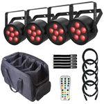 Chauvet Dj SLIMPARQ6ILS Rgba Led Dmx Wash Light Fixtures 4 Pack Carry Bag. Fixed Price $546.40.