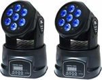 Leoyz 2PCS Mini Moving Head Dj Lights, 7X12W Rgbw Sound Activated Stage. Fixed Price $156.99.