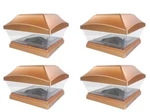 4PACK Solar Copper Cap Light With Bright White Smd Led For Pvc Post PL253C. Fixed Price $49.99.