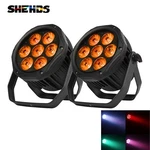 2PCS Shehds IP65 Led 7X18W Par Stage Lighting Rgbwa Uv Waterproof Show Disco Dj. Fixed Price $198.00.