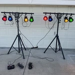 2 Set Of American Dj Stage Show Light System With Stand Storage. Fixed Price $300.00.