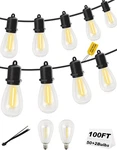 100FT Led Outdoor String Lights With 52 Shatterproof Edison Bulbs - Waterproof. Fixed Price $76.99.