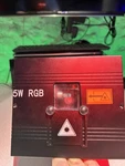 5W Rgb Laser Effect Light Multicolor Beam Dmx Control Built-in Display Fan. Fixed Price $210.00.