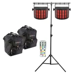 Chauvet Dj Minikintails Led Dmx Effect Light Fixtures Pair W T-bar Stand. Fixed Price $387.40.