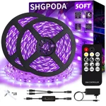 Shgpoda Foot Black Light Strip & Remote, 900LEDS, Dimmable 50FT, 358-400NM. Fixed Price $30.73.