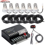 6 Pack Led White Strobe Lights Kit Emergency Warning Hazard Hideaway Driving. Fixed Price $75.34.