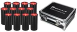 Rockville 12 Pack Mini Halo Black Dj Wash Effect Lights+wireless Charging Case. Fixed Price $949.95.