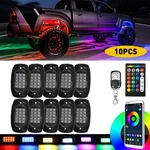 12PODS Rgb 150 Led Rock Lights Music Underglow Neon Kit For Gmc Sierra 2500. Fixed Price $50.34.