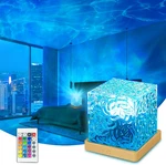 Ocean Wave Projector Light, 16 Colors Havie Cube Lamp, 3D Holographic Water Ripp. Fixed Price $18.42.