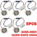 5PCS Silver AC85-265V Warm White 3000K Recessed Led Ceiling Down Light Lamp New. Fixed Price $17.59.