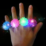 12 Big Light-up Jelly Rings Bumpy Rubber Flashing Led Party Wedding Dance Rave. Fixed Price $17.99.