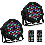 36LEDS Rgb Stage Lights 2PACK - 36W Par Sound Activated Remote & Dmx C.... Fixed Price $58.17.
