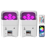 Wireless Led Stage Uplight 6X18W Rgbwa+uv Rechargeable Par For Wedding Dj. Fixed Price $439.99.