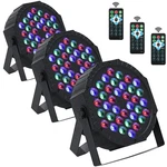 3 Pack Led Par Lights Dj Stage 7 Channel Lighting For With Re.... Fixed Price $62.15.