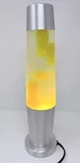 Vintage Lumisource Silver Tube Lava Lamp Light Lite Yellow Wax Clear Cloudy. Fixed Price $69.99.
