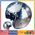 Disco Ball Helmet Party Decoration Glitter Glass Cap With Retractable Visor Cowb. Fixed Price $56.75.