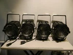 Lot Of 4 8" Fresnel Tungsten Strand Lighting 12181 1K-2K Stage / Studio Lights. Fixed Price $329.99.