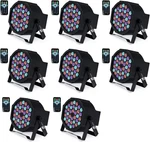 Missyee 36 Rgb Led Dj Stage Uplight -dmx Control Sound Activated With Remote .... Fixed Price $185.99.