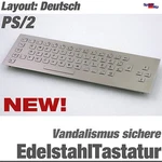 New Stainless Steel Vandal-proof Keyboard IP65 German PS/2 Din Anti. Fixed Price $59.66.