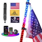 Tavaray 4FT Whip Lights Spring Base Led App Remote Control 360. Fixed Price $88.35.