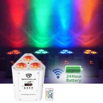 Rockville Rockwedge Led Rgbwa+uv Rechargeable Wireless Wash Dj Up-light In White. Fixed Price $109.95.