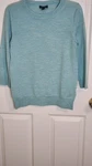 J.crew Light Blue 100% Merino Wool 3/4 Slvs Knit Crewneck Women Sweater. Fixed Price $45.98.