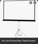 Da Lite Picture King Tripod Screen. Fixed Price $200.00.