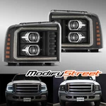 Fit 05-07 Ford Super Duty/excursion Pro-series Led Projector Black Headlights. Fixed Price $395.00.