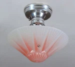 Stellar! Antique 1930 Pink Starburst Light Fixture - Restored! L4. Fixed Price $225.00.