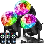 Nequare Disco Ball Party Lights Sound Activated Remote Control 3-PACK. Fixed Price $33.05.