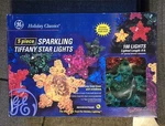 Ge Sparkling Tiffany Star Lights Set Of 5 New Box 2003. Fixed Price $35.00.