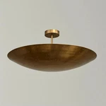 Brass Perforated Ceiling Light: Mid Century Sputnik Flush Mounting. Fixed Price $261.00.
