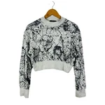 Twenty Montreal Hyper Reality Crop Sweater Sz Medium Pollock Grey Abstract Flaw. Fixed Price $36.76.