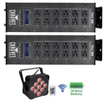 (2) Chauvet PRO-D6 Dimmer Switch Pack 115V/230V+WIRELESS Battery Par Can Light. Fixed Price $819.93.