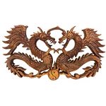 Balinese Winged Dragon Naga Wall Art Relief Panel Hand Carved Wood Asian Decor. Fixed Price $110.00.