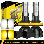 2PCS H8 H9 H11 Led Fog Light Bulbs Switchback Dual White/yellow Ford. Fixed Price $19.99.